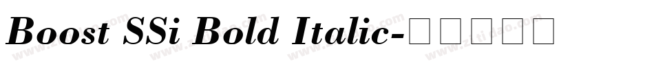 Boost SSi Bold Italic字体转换